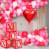 Valentines Day XOXO Balloon Arch Pink Heart Garland Kit for Wedding Party Decor