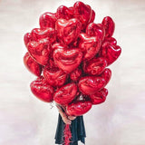 20 Pcs Red Heart Balloons 18 Inch Foil Love Balloons for Wedding Party