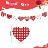 Valentines Day Wooden Red White Love Hearts Garland Rustic Banner Party Decor