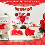 13 Pcs Valentine Paper Kit Party Decorations Flowers Fans Hearts Banner