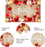 Valentines Day Backdrop Banner Wooden Wall Hearts Party Photo Booth Decor 71x435