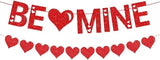 Red Be Mine Heart Garland Valentines Day Banner Party Decoration