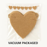 Valentines Day Banner 15PCS Heart Burlap Garlands Natural Color Hanging Party Decor