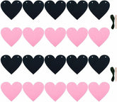 2 Pack Black Pink Heart Garland Felt Valentines Gothic Party Decor