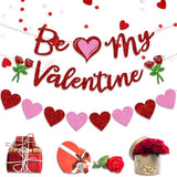 Valentines Banner Red Pink Heart Be My Valentine Garland Party Home Decor
