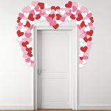 Valentines Day Door Cover Banner Heart Porch Hanging Photo Backdrop Party Decor