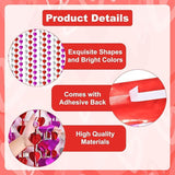 2 Pack Valentines Day Heart Foil Fringe Curtains 3.3x6.6ft Party Backdrop Decor