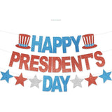 Happy Presidents Day Banner Party Decorations Patriotic Decor for Classroom and Home