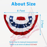American Flag Bunting: 3x6 Foot Patriotic Porch Banner