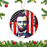 Funny Abraham Lincoln Hanging Ornament Christmas Tree Winter Party Decor