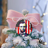 Funny Abraham Lincoln Hanging Ornament Christmas Tree Winter Party Decor