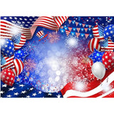 7x5ft Patriotic Photography Backdrop American Flag Balloon President Day Party Banner