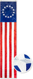 Betsy Ross American Patriotic Bunting Flag 13 Stars 7 Stripes Decorative 20x8 Feet