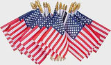Mini American Flags on Sticks (Set of 50) - Patriotic Party Decorations