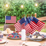Mini American Flags on Stick (4x6 Inch), Patriotic Decor, Set of 12