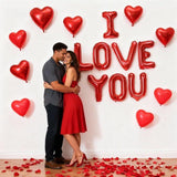 16 Inch Red I Love You Letter Foil Balloons for Wedding Anniversary Engagement Valentines Day Party