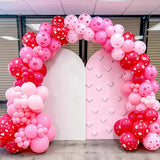 Red Pink Printed Balloons Light Pink and Red Lip Kiss Balloons for Valentines Day Party Wedding Decor