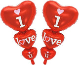 38 Inch I Love U Red Heart Foil Balloons 2 Pcs for Valentines Day Wedding Anniversary Party