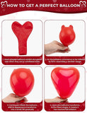 Valentines Day Balloons Set I Love You Love Bear Red Heart Balloons with 1000 Rose Petals