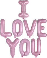 16 Inch Pink I Love You Letter Foil Balloons for Valentines Day Wedding Party Decor