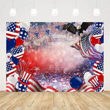7x5ft Presidents Day Backdrop Patriotic American Flag Eagle Photo Shoot Decorations