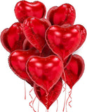 Red Heart Balloons 20 Pcs 18 Inch Foil Love Valentines Wedding Party Decor