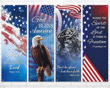 4PCS President Day Church Banners Sanctuary Wall Religious Hanging Bible Verse