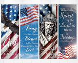 4PCS President Day Church Banners Sanctuary Wall Religious Hanging Bible Verse Decor
