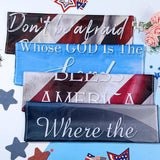 4PCS President Day Church Banners Sanctuary Wall Religious Hanging Bible Verse Decor