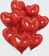 10 Red Heart Balloons 18 Inch Foil Love Balloons for Valentines Wedding Party