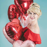 18 Inch Red Heart Foil Balloons Set of 10 for Valentines Day Wedding Party Decor