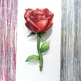 Ruby Dark Red Rose Foil Balloons Valentines Floral I Love You Party Decor