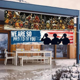President Day Backdrop Banner 118x20 Inch Patriotic Veterans Day Outdoor Decoration