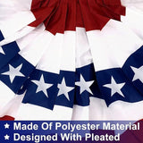 USA Pleated Fan Flag Bunting: Patriotic Red, White & Blue