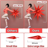 Large Red Star Balloons 20 Inch Pack of 52 for Christmas Birthday Party Decor