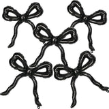 5Pcs Black Bow Mylar Foil Balloons Giant Party Decorations Birthday Wedding Bridal Shower