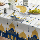 Ramadan Rectangular Tablecloth 60x84 Inch Washable Eid Mubarak Table Cover Party Decor