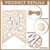 Eid Ramadan Mubarak Banner Decoration Rustic Bead Home Party Decor