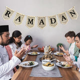 Acrylic Ramadan Banner 2026 Black Eid Mubarak Hanging Garland Home Decor