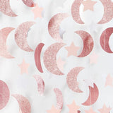 Pink Rose Gold Moon Star Garland Twinkle Hanging Decoration Eid Ramadan Party