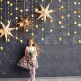 Gold Star Garland Hanging Decorations Twinkle Stars Birthday Baby Shower Party