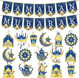 34 Pcs Ramadan Decorations Pre Assembled Ramadan Mubarak Banner Home Eid Decor