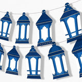 Ramadan Lanterns Garland Banner Eid Decorations Hanging Bunting Photo Backdrop