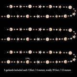 Twinkle Star Garlands Champagne Gold Party Decorations Ceiling Hanging Streamer Banner