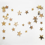 157ft Champagne Gold Star Garlands Hanging Star Decorations Streamer Banner