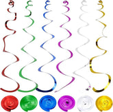 36 Pack Party Hanging Swirls Plastic Streamers Ceiling Decorations Birthday Wedding Graduation