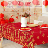 2 Pcs 2026 Chinese New Year Tablecloths 54x108 Inch Horse Spring Festival Party Decor