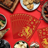 100 Pcs 2026 Chinese New Year Napkins Red Gold Year of The Horse Spring Festival