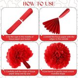 13 Pcs Valentine Paper Kit Party Decorations Flowers Fans Hearts Banner