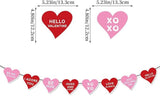 Glitter Happy Valentines Day Banner Red Pink Heart Garland Party Decor